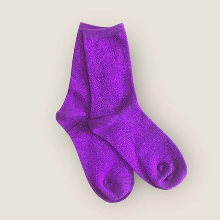 chaussette paillettes fucshia