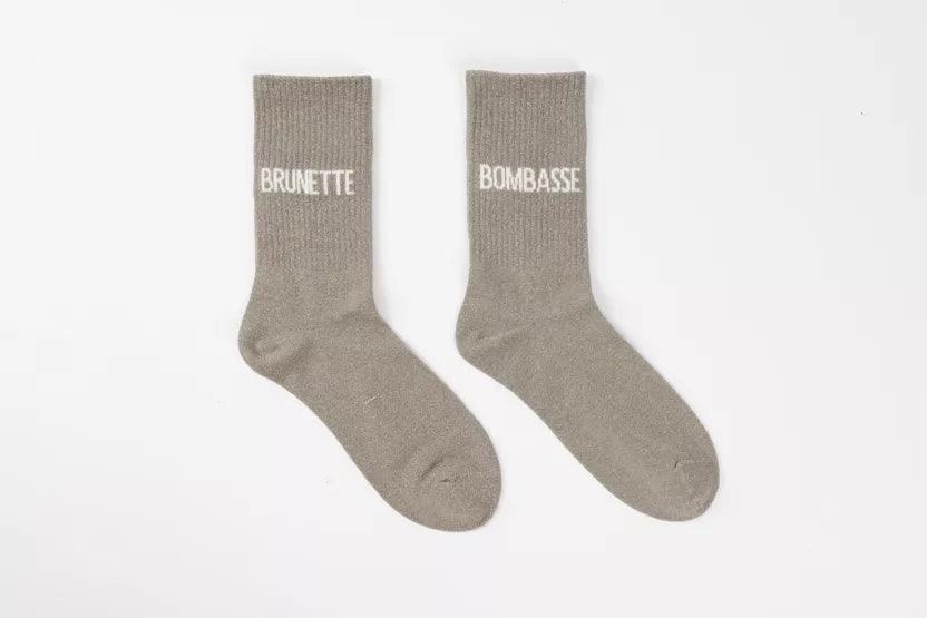 Chaussettes à paillettes brunette bombasse