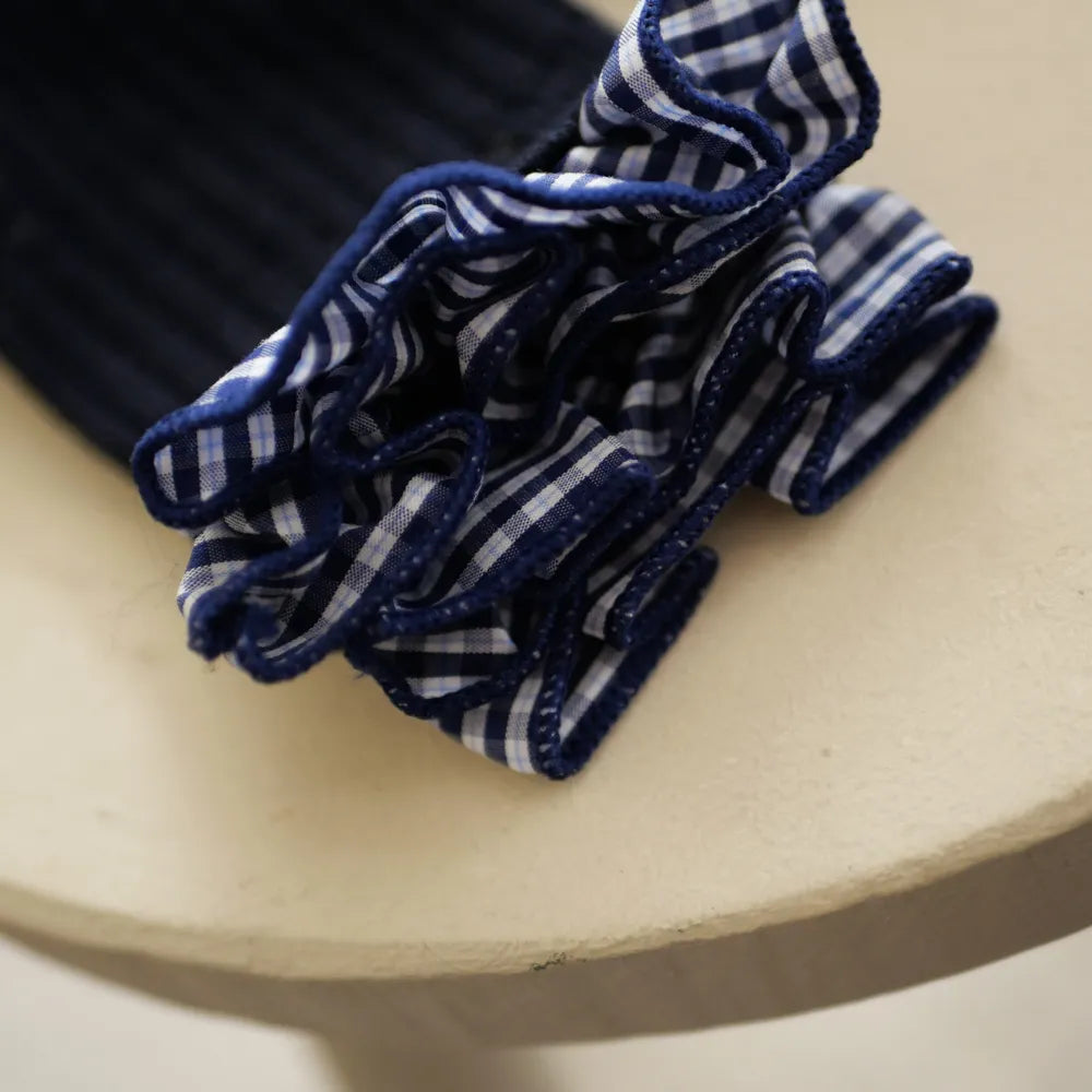 Chaussettes froufrou gentil coquelicot vichy