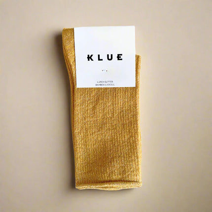 Chaussettes Klue à paillettes Moutarde