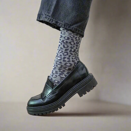 Chaussettes léopard gris Klue