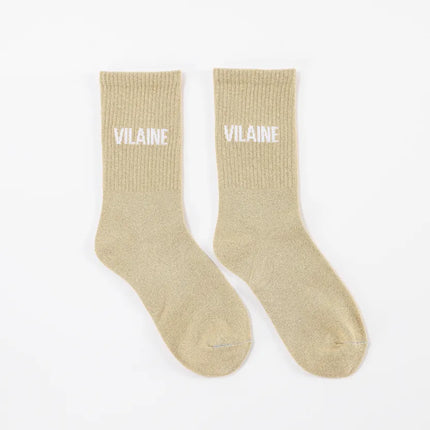Chaussettes à paillettes doré vilaine