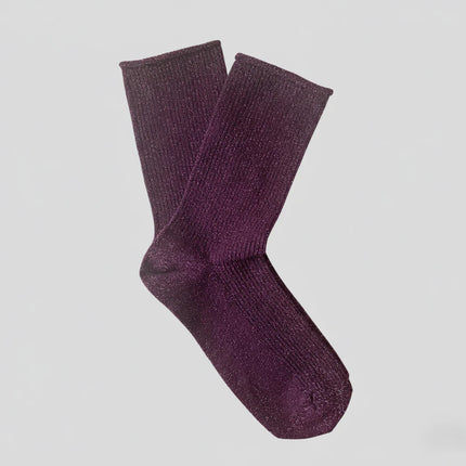 Chaussettes à paillettes Burgundy Wine