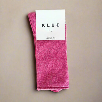 Chaussettes à paillettes fuchsia Klue
