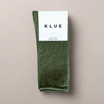 Chaussettes à paillettes kaki Klue 