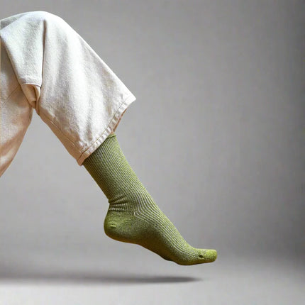 Chaussettes à paillettes Klue vert olive