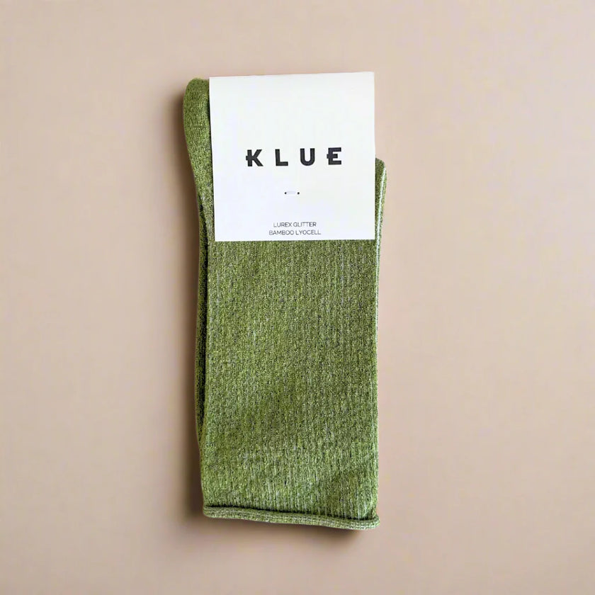 Chaussettes à paillettes Klue vert olive
