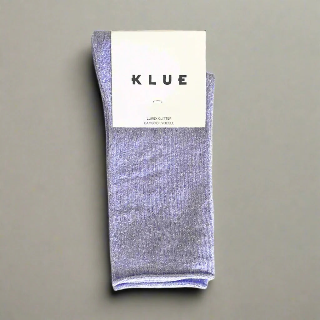 Chaussettes à paillettes lilas Klue 