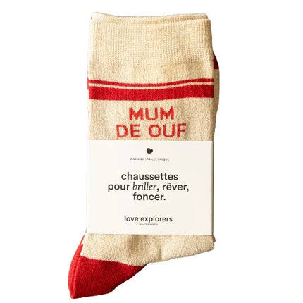 Chaussettes à paillettes mum de ouf Love Explorers