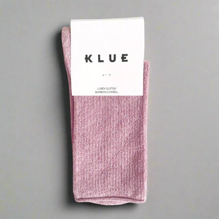 Chaussettes à paillettes roses Klue