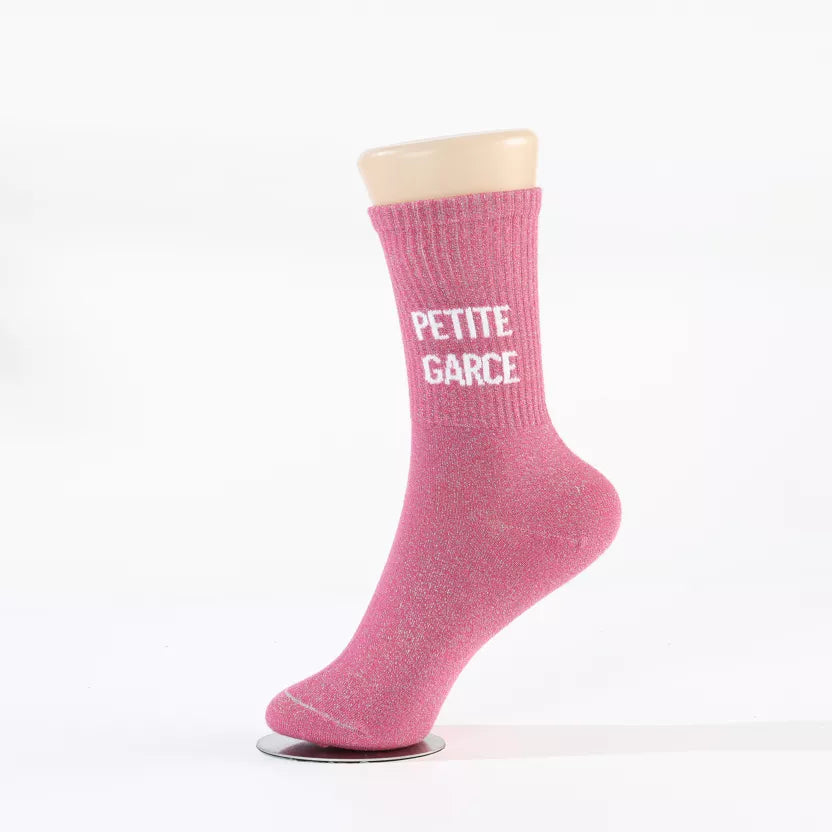 Chaussettes à paillettes petite garce 