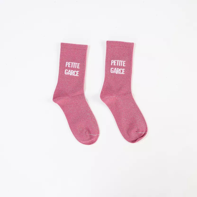 Chaussettes à paillettes petite garce 