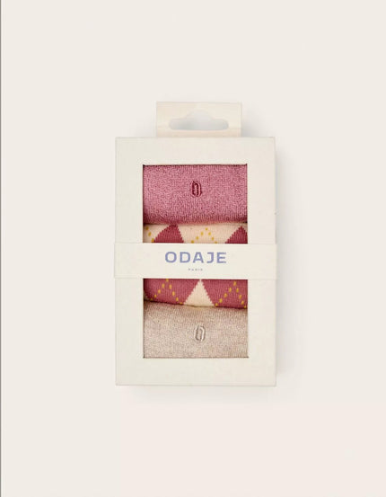 Lot de 3 chaussettes roses