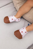 Chaussons bicolores cœurs les pas petits 