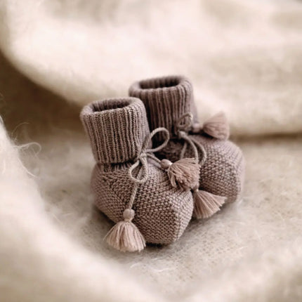 Chaussons en maille | Beige