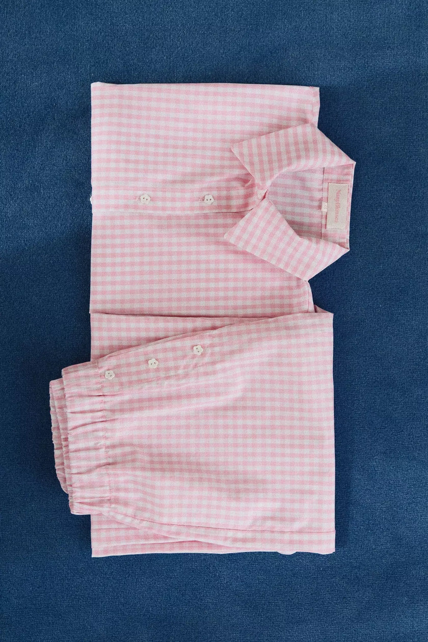Chemise Nanyblouses vichy rose manche courte 