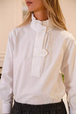 Chemise Flore blanche col montant Opullence