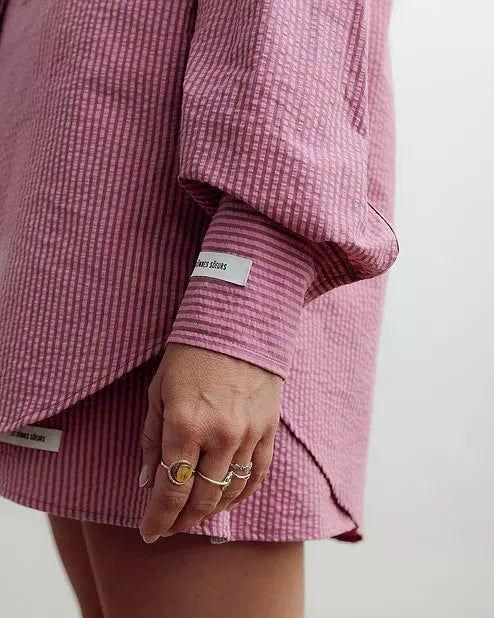 Chemise rayé rose les bonnes soeurs OVA