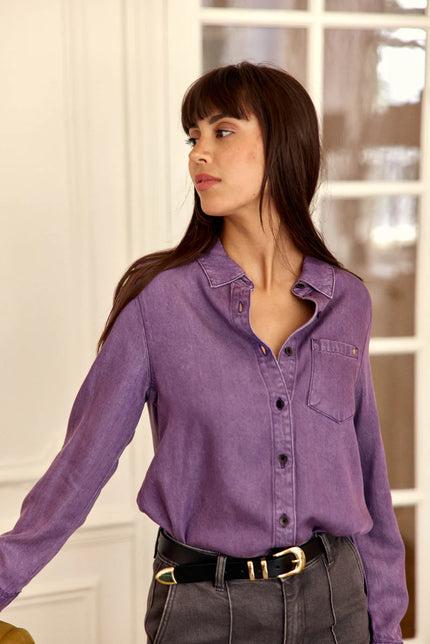 Chemisier fluide violet