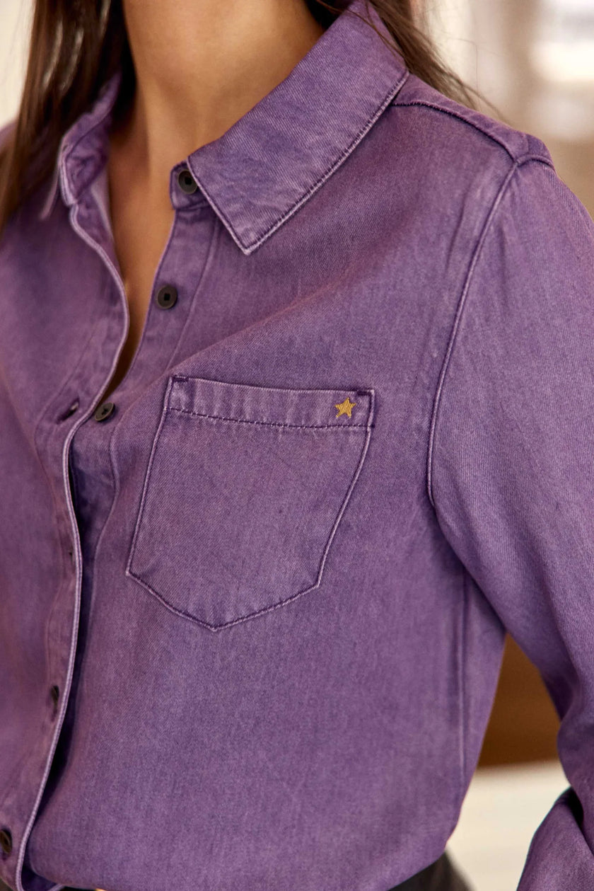 Chemisier fluide violet