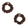 Chouchous en gaze de coton motif léopard marron