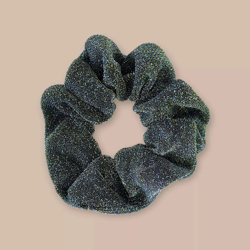 chouchou paillettes bleu nuit