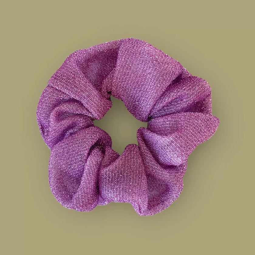 chouchou paillettes violet clair