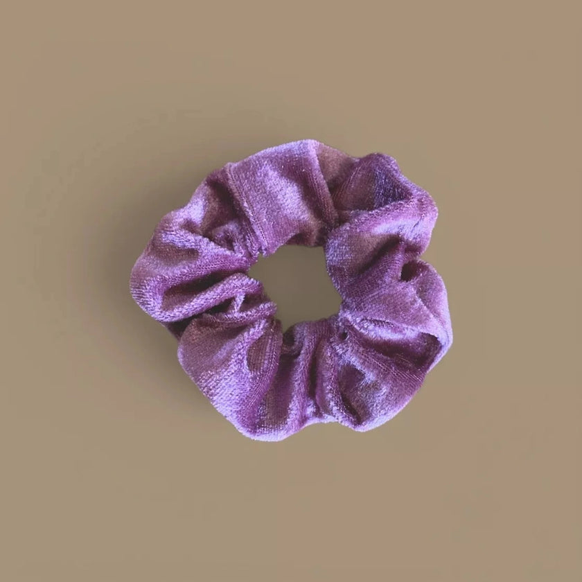 chouchou velours mauve