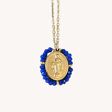 Collier enfant médaille dorée | Santa maria