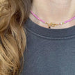 Collier avec fermoir étoile lilas