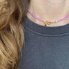 Collier avec fermoir étoile lilas