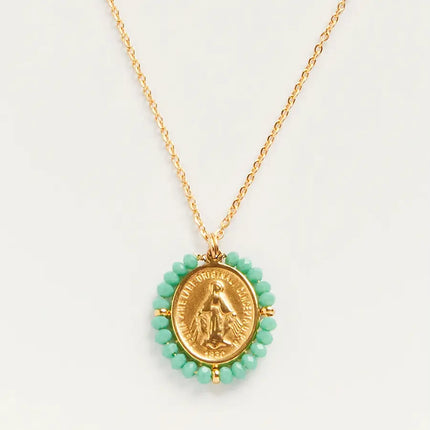 collier perles turquoises 