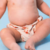 couche de natation oh crab rouge et beige