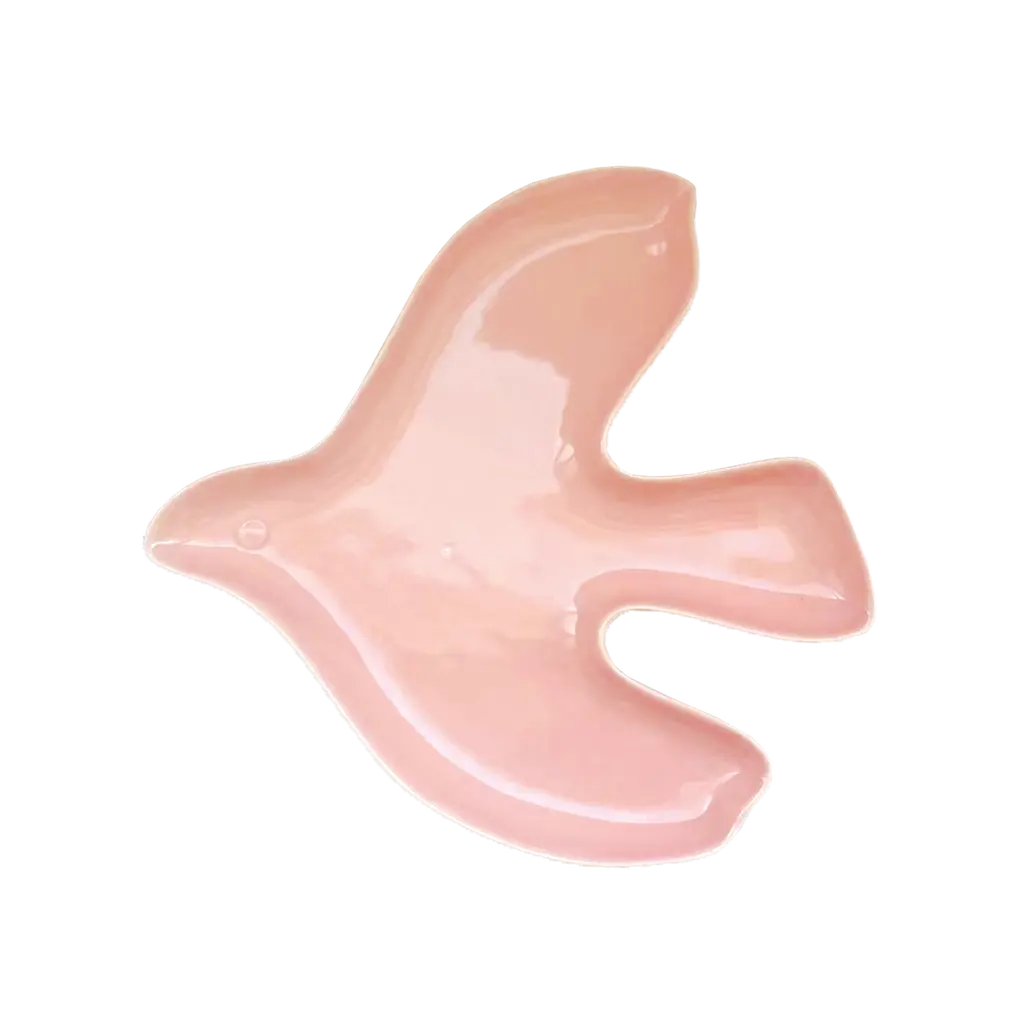 Coupelle oiseau rose