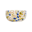 Coupelles en verre moucheté bleu