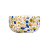 Coupelles en verre moucheté bleu