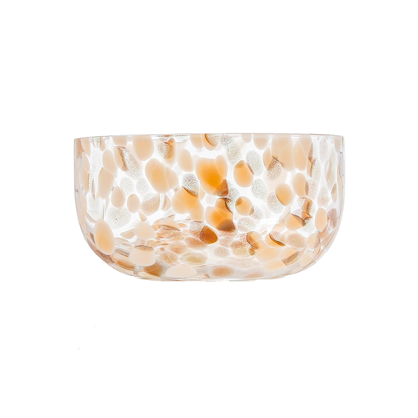 Coupelles en verre moucheté doré