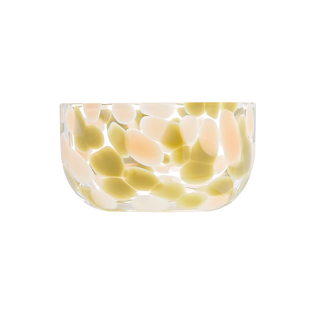 Coupelles en verre moucheté kaki