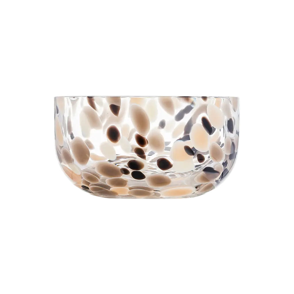 Coupelles en verre moucheté noir