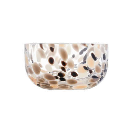 Coupelles en verre moucheté noir