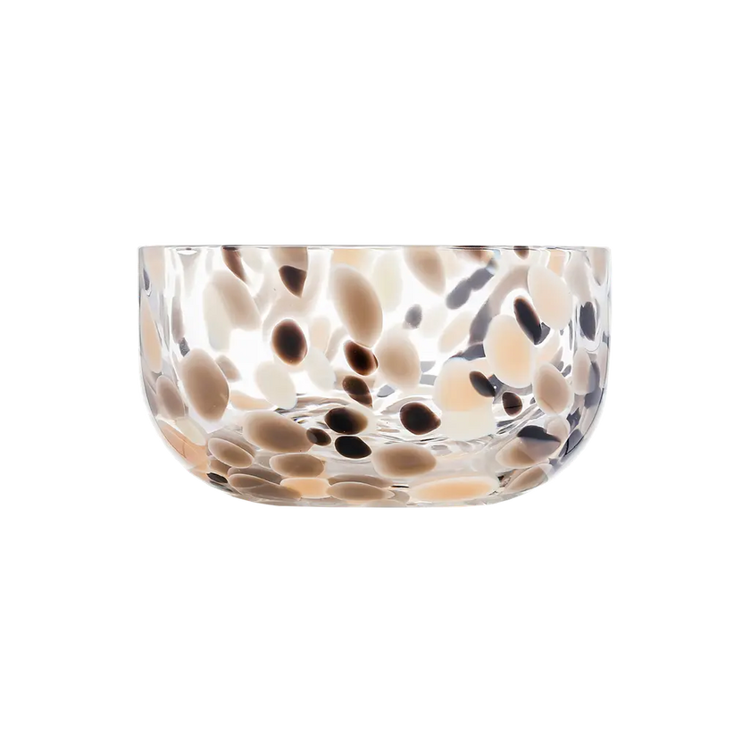 Coupelles en verre moucheté noir