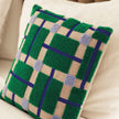 Coussin PLANO vert/bleu/beige  40x40cm