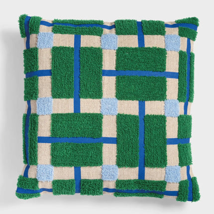 Coussin PLANO vert/bleu/beige  40x40cm