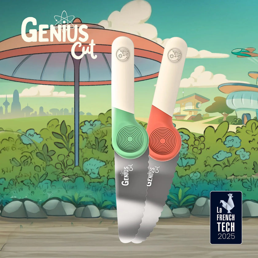 Couteau éducatif vert et rouge