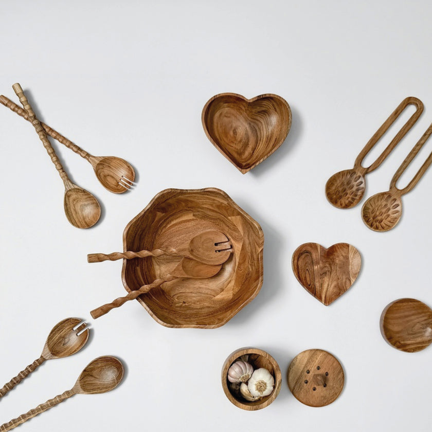 Couverts à Salade Anna en Bois – 30 cm