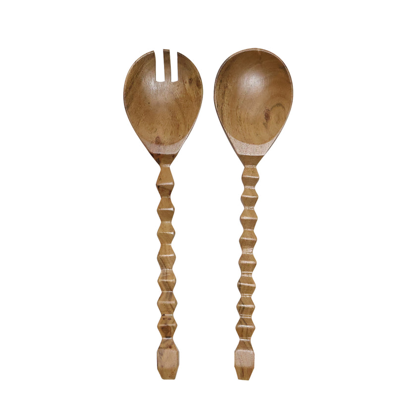 Couverts à Salade Boule en Bois – 30 cm