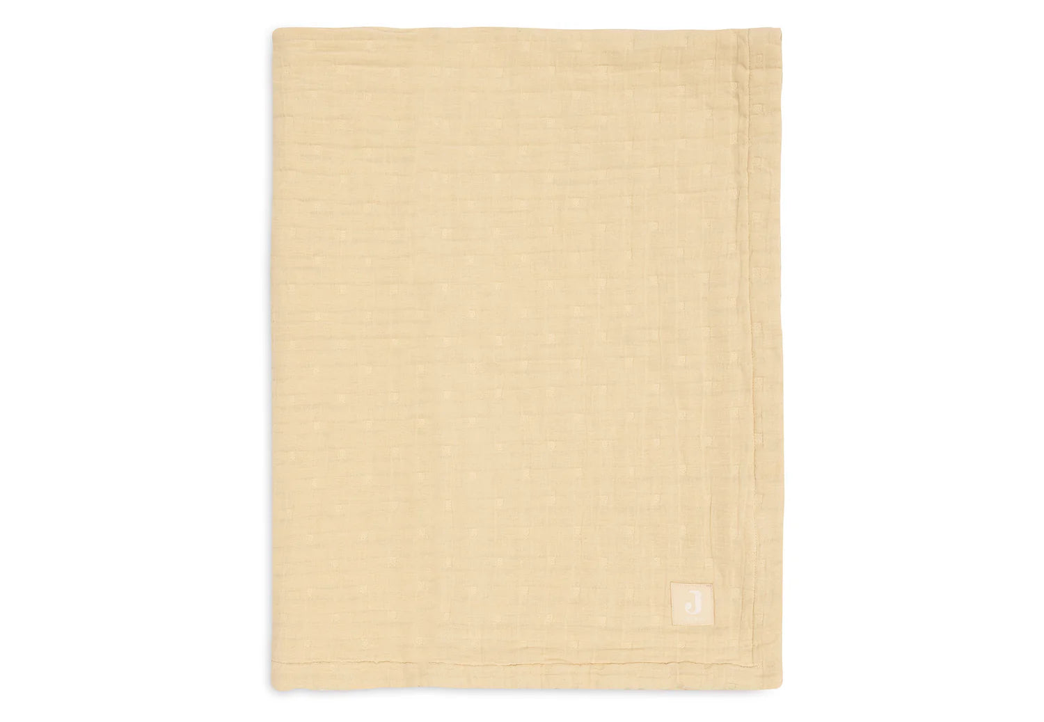 Couverture en gaze de coton jacquard vanilla Jollein