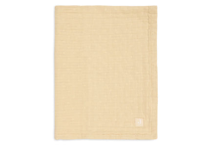 Couverture en gaze de coton jacquard vanilla Jollein