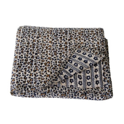 couverture leopard beige