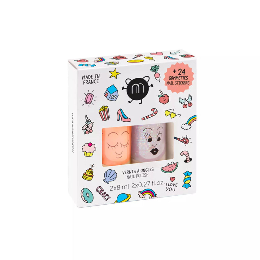 Coffret crac stickers et vernis pour ongles 